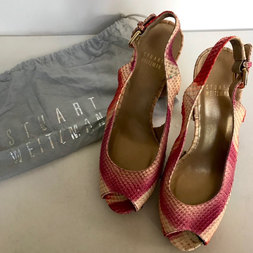 Authentic Stuart Weitzman snakeskin shoes - Picture 2 of 6
